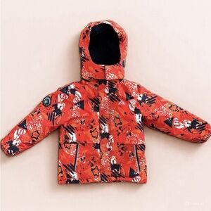 MOERDENG Coat Winter Ski Snowboarding Jacket W/Built In COMPASS Hood Kids Size 8